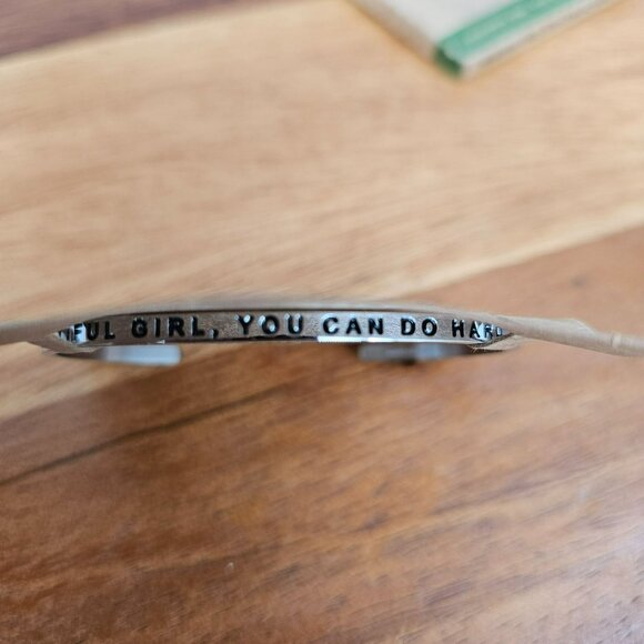 MantraBand Stainless Steel Bracelet Beautiful Girl You Can Do Hard Things New - Picture 3 of 7